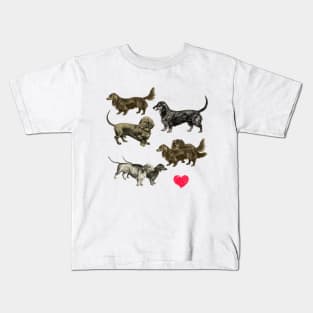 I LOVE DACHSHUNDS Kids T-Shirt